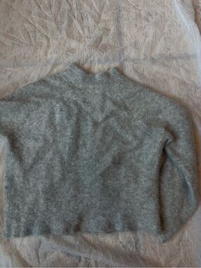 Sézane Otis Jumper in Mottled Grey - Size M - Baby Alpaca Blend